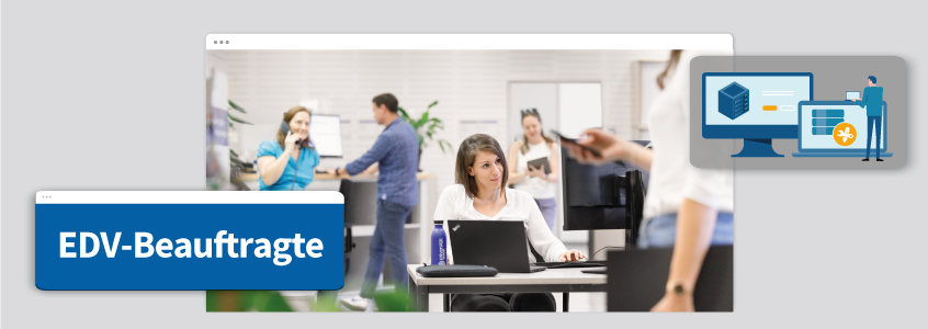 Illustration Arbeitswelt EDV-Beauftragte